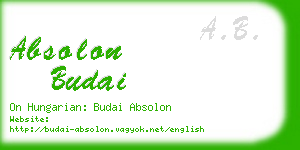 absolon budai business card